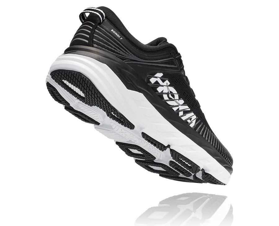 Zapatillas Running Hoka One One Mujer - Bondi 7 - Negras/Blancas - RHT531846